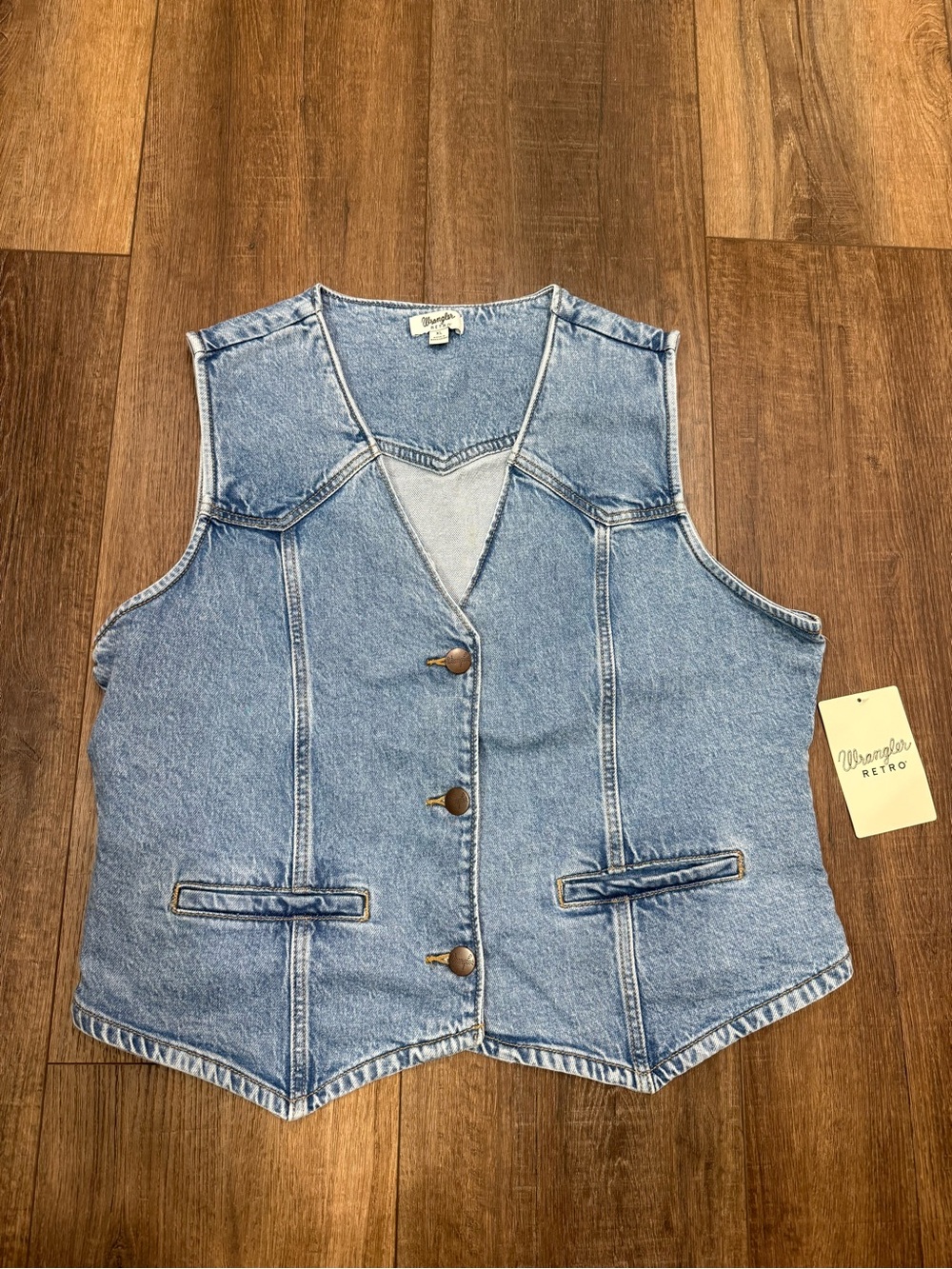 NWT Wrangler Retro Women's Iconic Denim Vest western